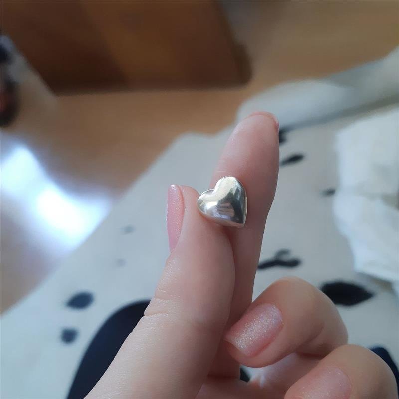 BRINCO PRATA 925 ARGOLA CORAÇÃO DUPLO GRANDE