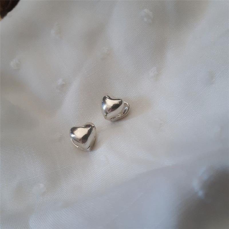 BRINCO PRATA 925 ARGOLA CORAÇÃO DUPLO MÉDIO