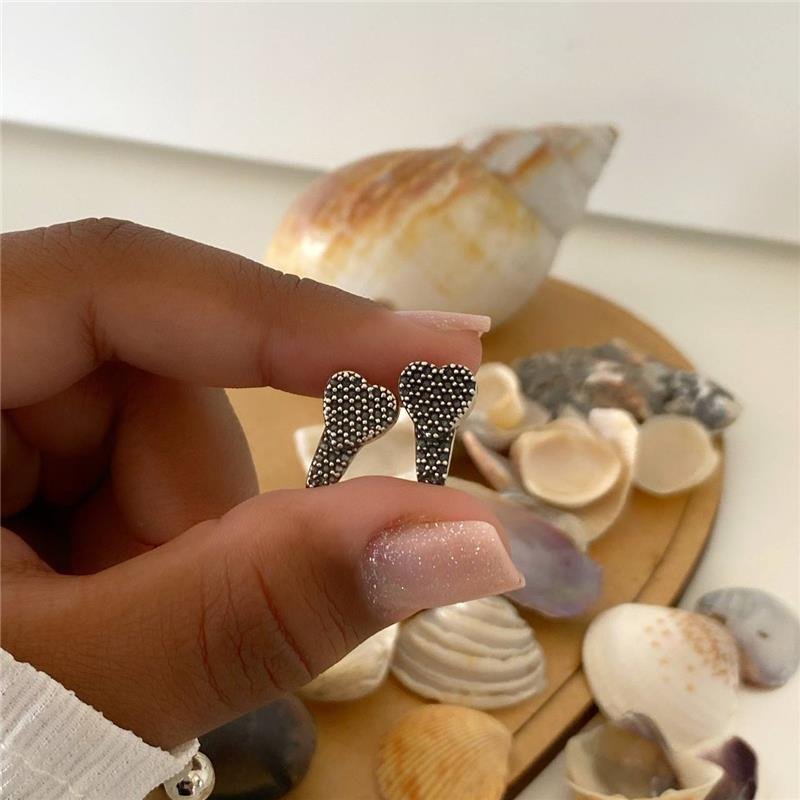 BRINCO PRATA 925 ARGOLA CORAÇÃO TRABALHADA