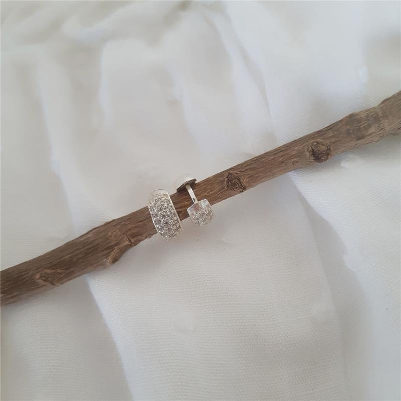 BRINCO PRATA 925 ARGOLA CRAVEJADA COM ZIRCÔNIA