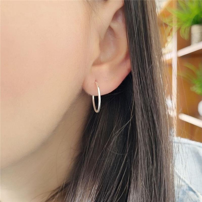 BRINCO PRATA 925 ARGOLA FINA 1,5 CM