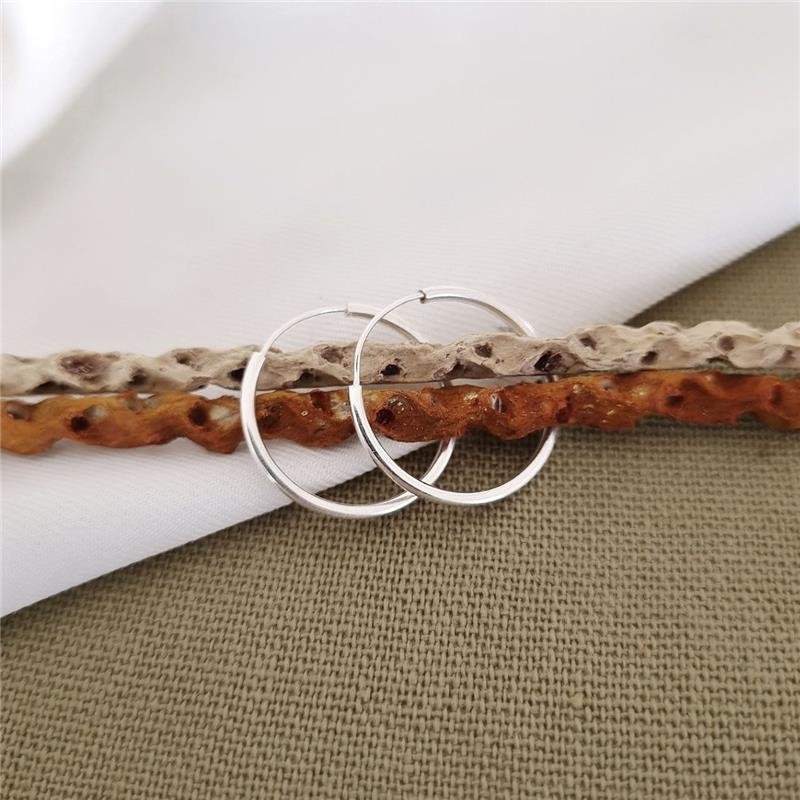 BRINCO PRATA 925 ARGOLA FINA 1,5 CM