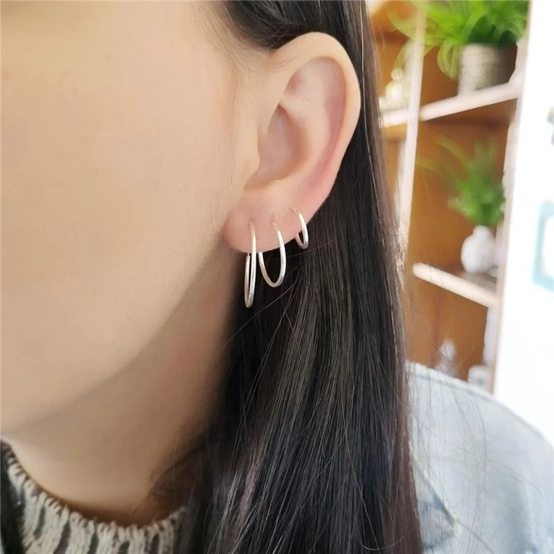 BRINCO PRATA 925 ARGOLA FINA 1,5 CM