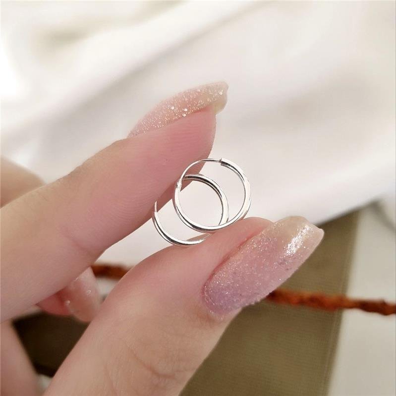 BRINCO PRATA 925 ARGOLA FINA 1 CM