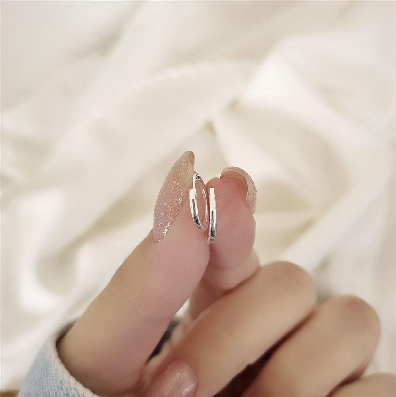 BRINCO PRATA 925 ARGOLA FINA 1 CM