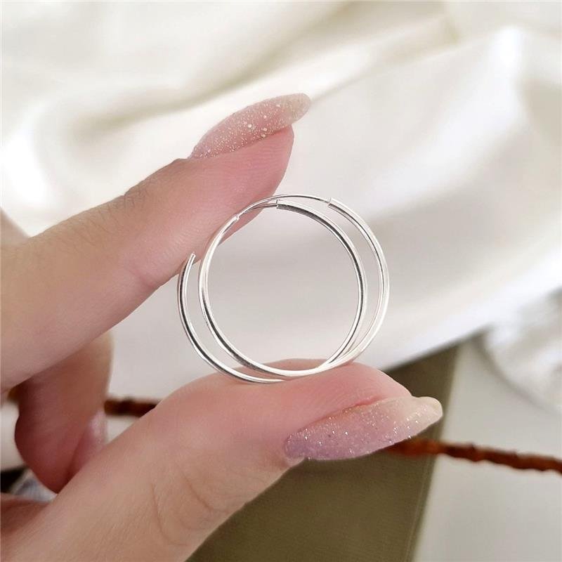 BRINCO PRATA 925 ARGOLA FINA 2 CM