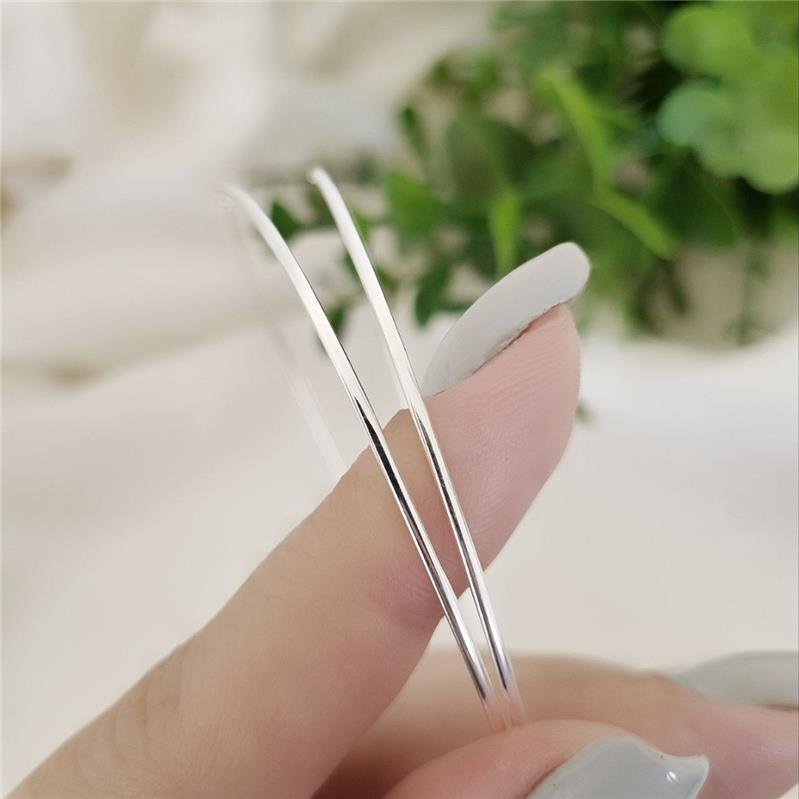 BRINCO PRATA 925 ARGOLA FINA 7 CM