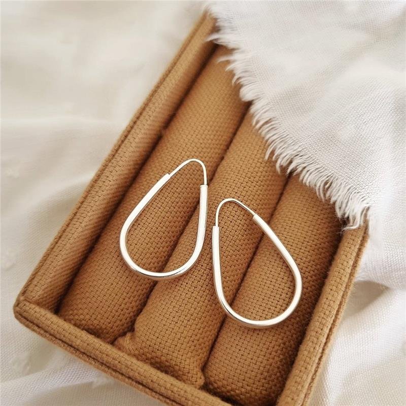 BRINCO PRATA 925 ARGOLA GOTA 1,5 CM