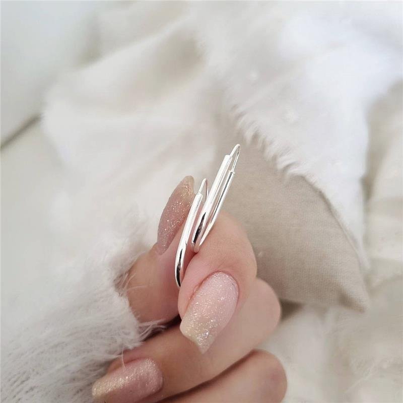 BRINCO PRATA 925 ARGOLA GOTA 1,5 CM