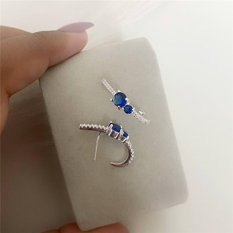 BRINCO PRATA 925 ARGOLA J CRAVEJADO ZIRCONIA CORES