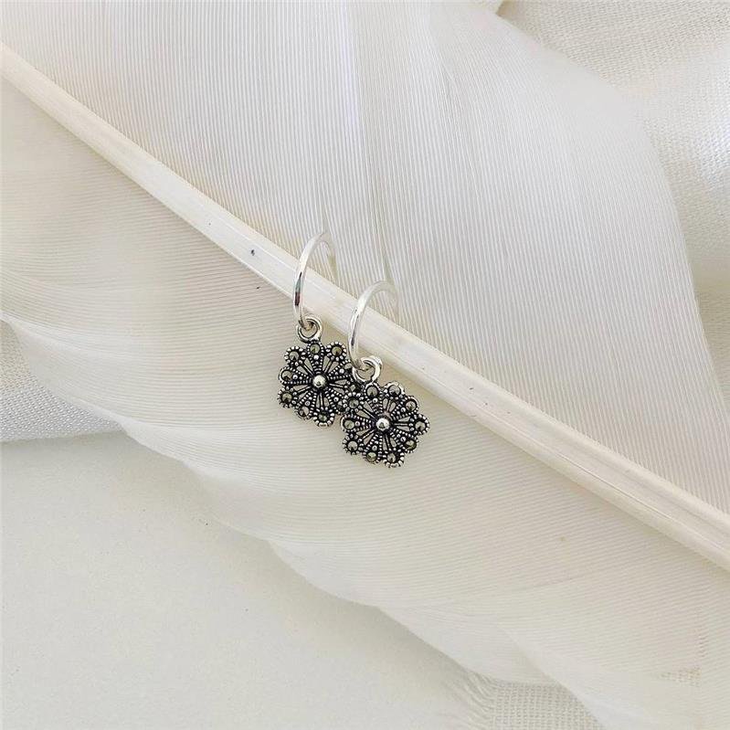 BRINCO PRATA 925 ARGOLA MARGARIDA 