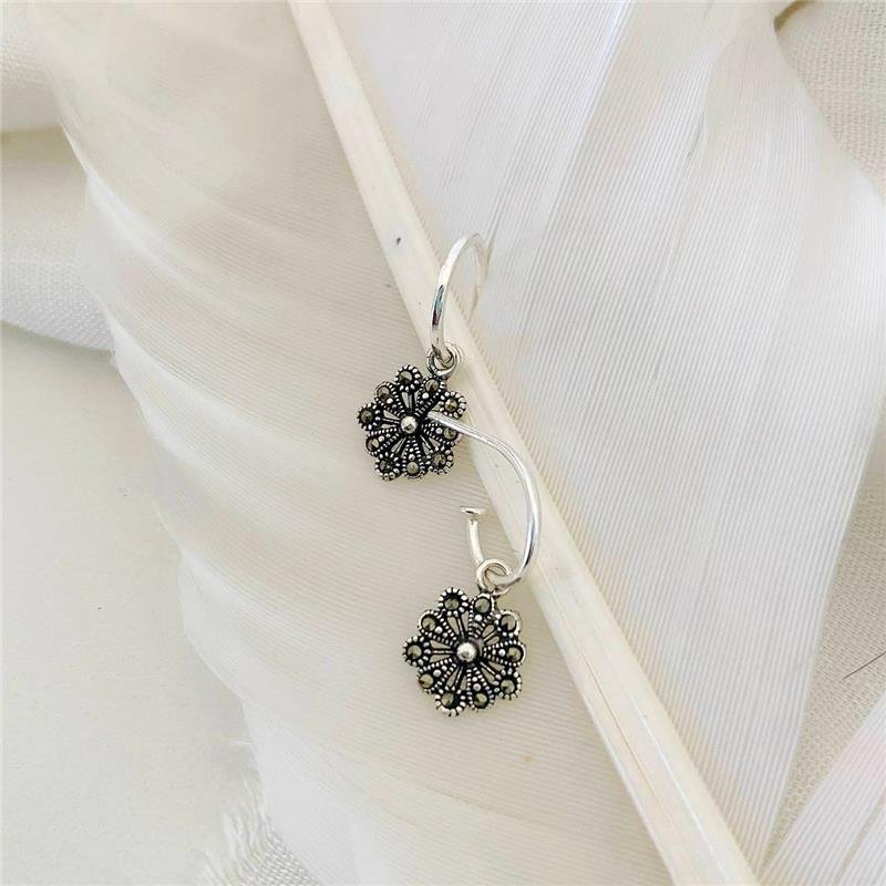 BRINCO PRATA 925 ARGOLA MARGARIDA 