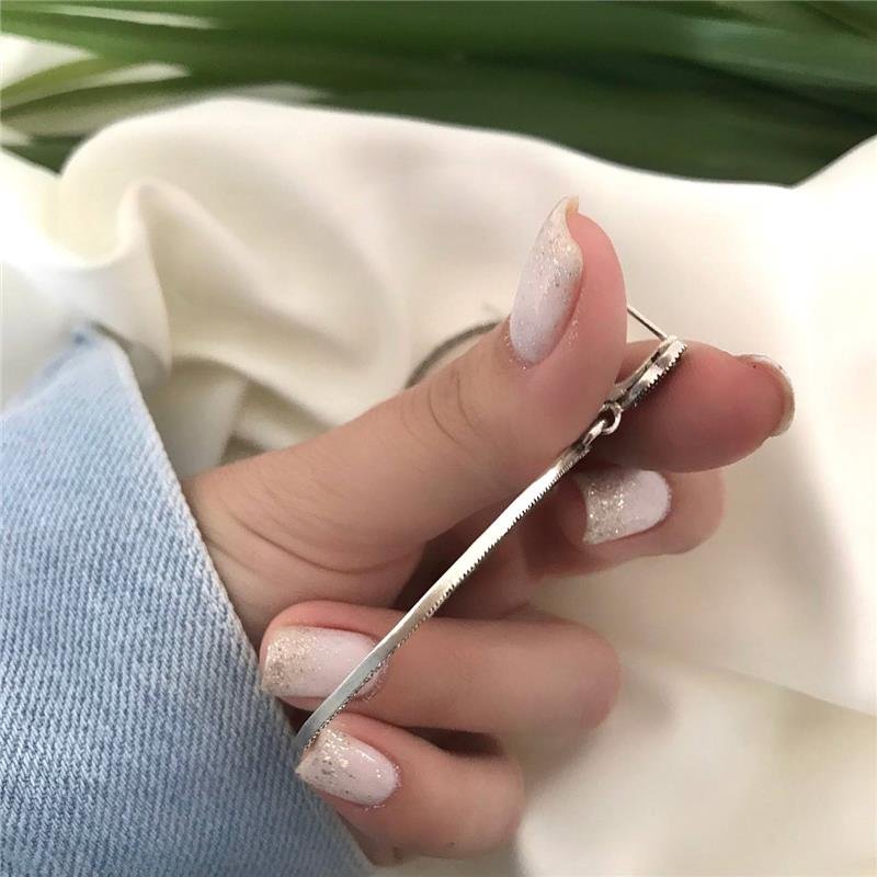 BRINCO PRATA 925 ARGOLA PENDURADA COM MARCASSITA