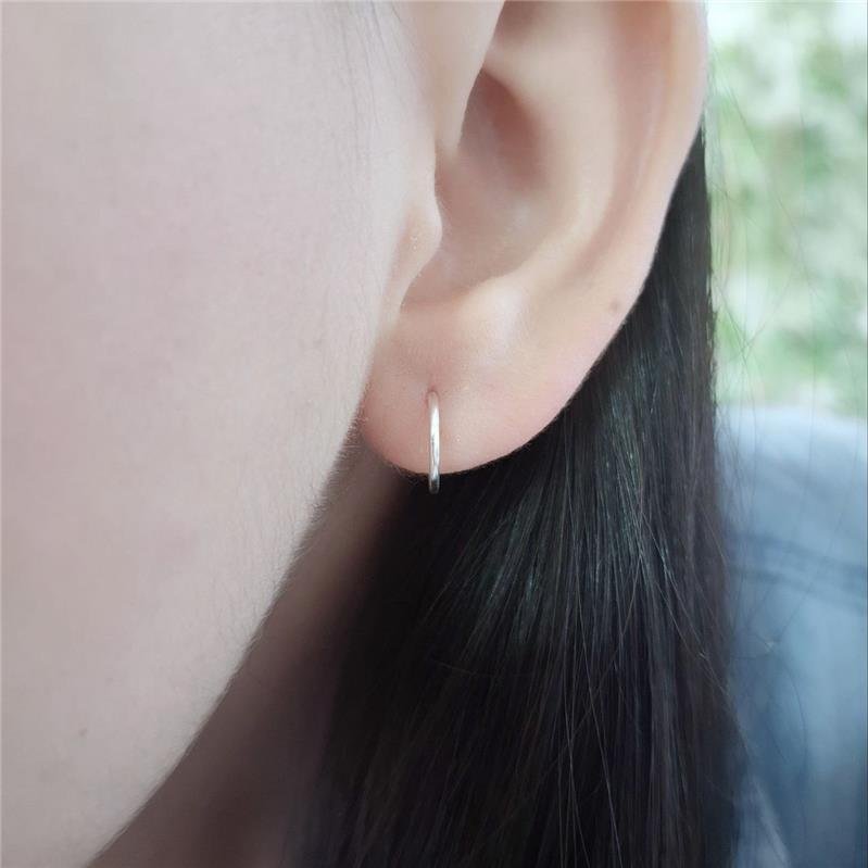 BRINCO PRATA 925 ARGOLA PEQUENA LISA ABERTA 