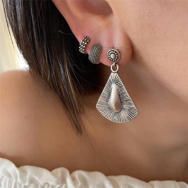 BRINCO PRATA 925 ARGOLA ROCOCÓ MÉDIO