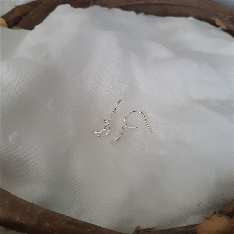 BRINCO PRATA 925 ARGOLINHA LUA PENDURADA