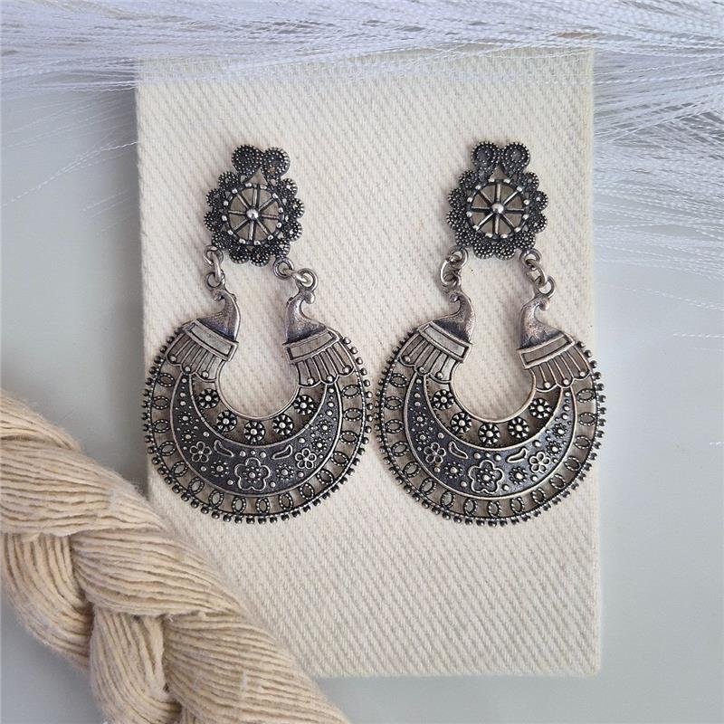 BRINCO PRATA 925 BOHO GRANDE PENDURADO