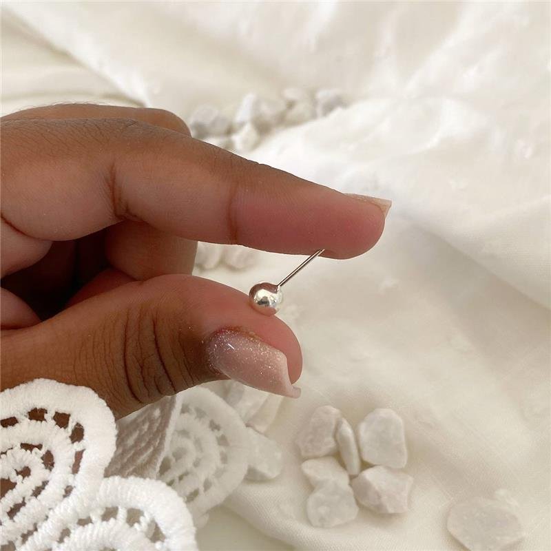 BRINCO PRATA 925 BOLINHA LISA 6MM