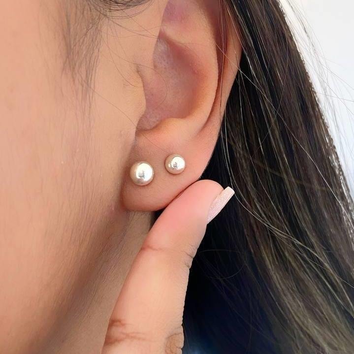 BRINCO PRATA 925 BOLINHA LISA 6MM