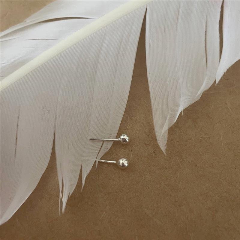 BRINCO PRATA 925 BOLINHA LISA ABAULADA 3MM