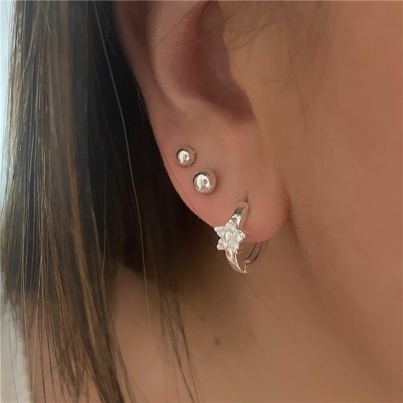 BRINCO PRATA 925 BOLINHA LISA ABAULADA 3MM