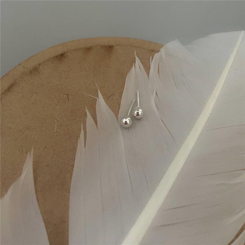 BRINCO PRATA 925 BOLINHA LISA ABAULADA 4MM