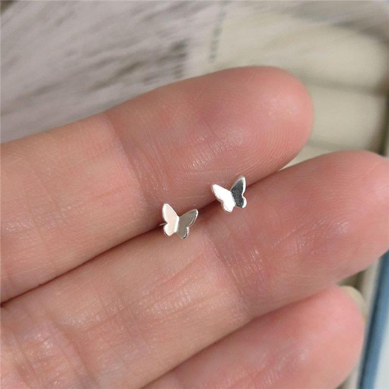 BRINCO PRATA 925 BORBOLETINHA LISA