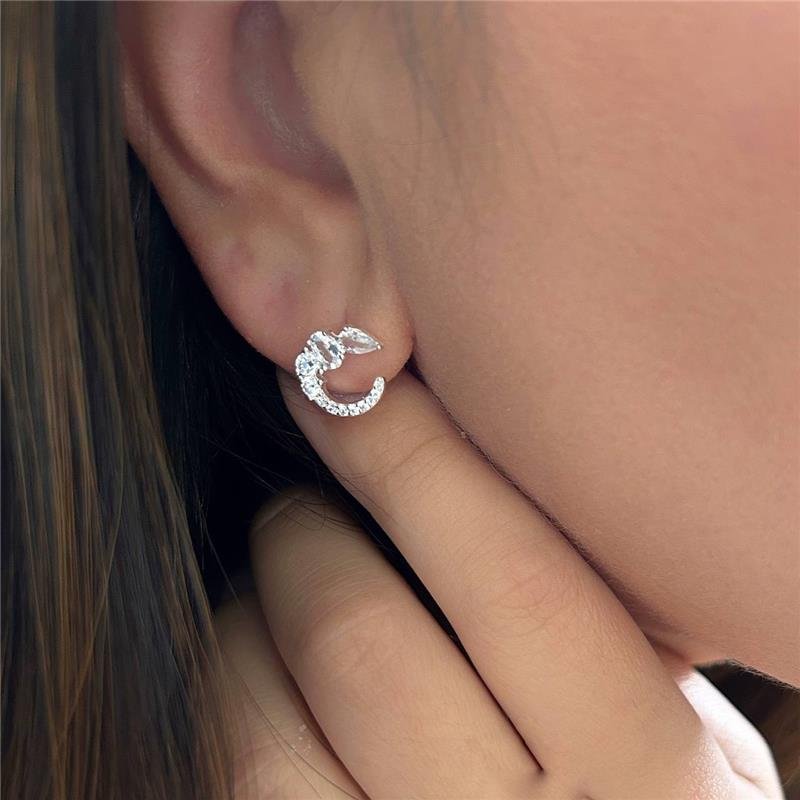 BRINCO PRATA 925 CIRCULO COM ZIRCÔNIA CRAVEJADO