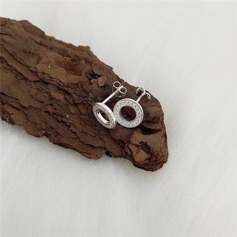 BRINCO PRATA 925 CIRCULO CRAVEJADO