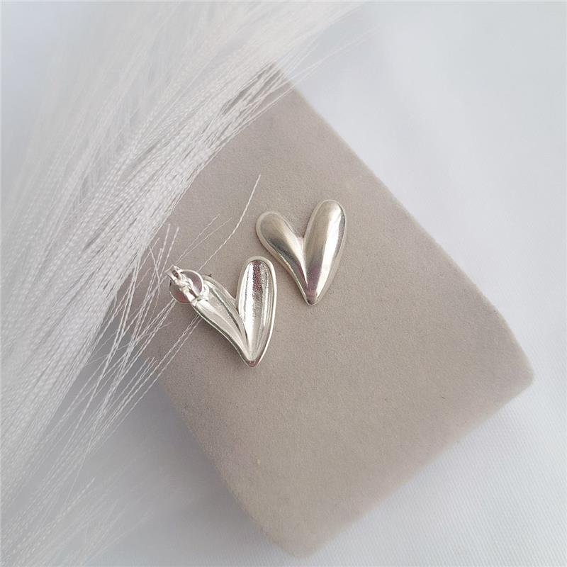 BRINCO PRATA 925 CORAÇÃO ABAULADO