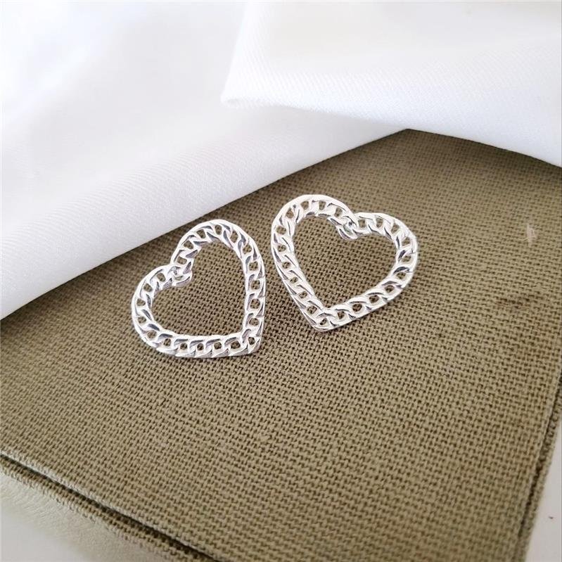 BRINCO PRATA 925 CORAÇÃO CORRENTE