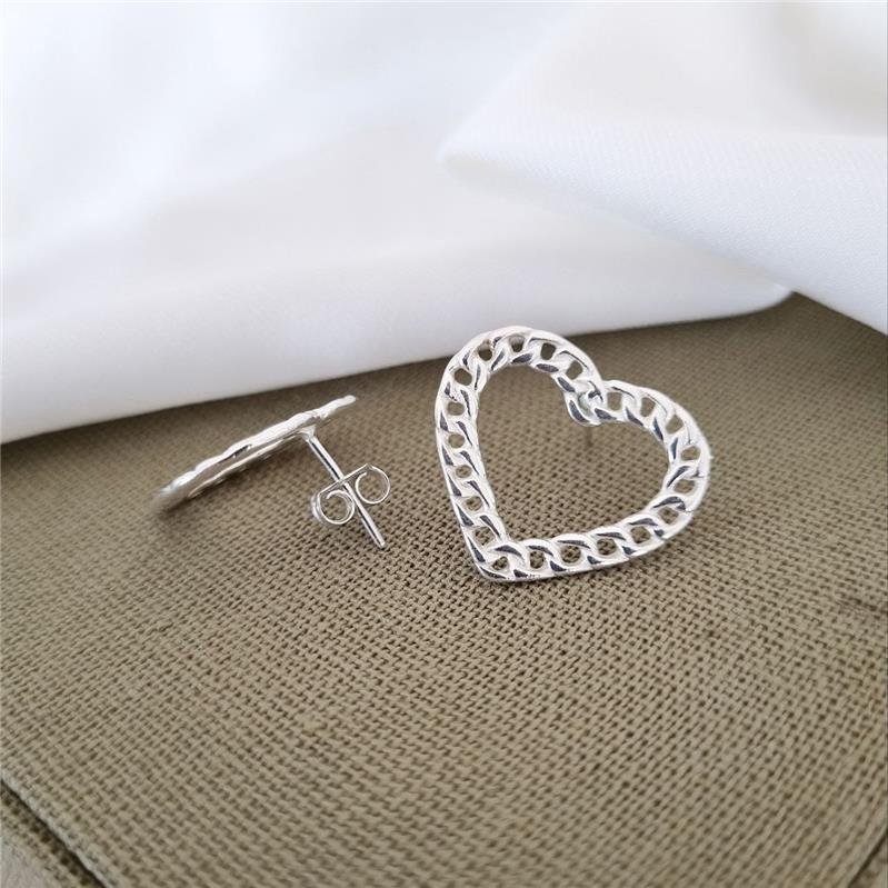 BRINCO PRATA 925 CORAÇÃO CORRENTE