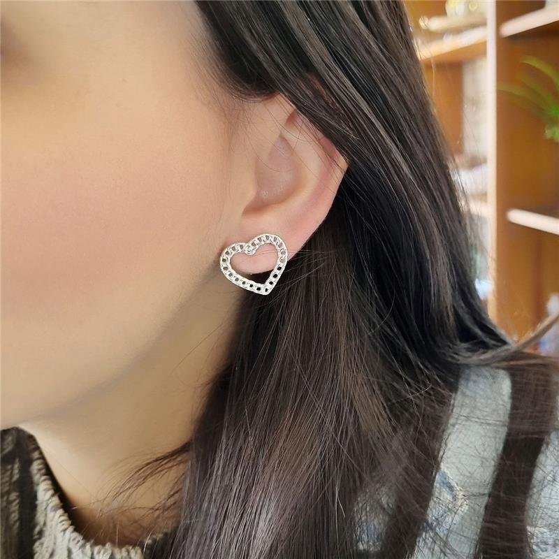 BRINCO PRATA 925 CORAÇÃO CORRENTE