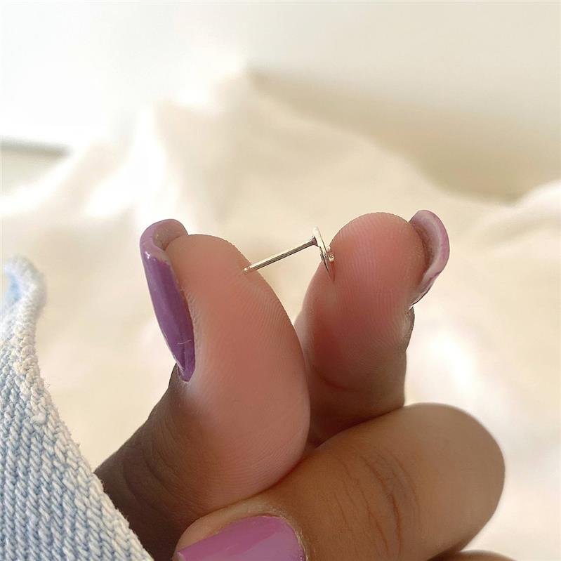 BRINCO PRATA 925 CORAÇÃO ESPÍRITO SANTO COM PEDRA