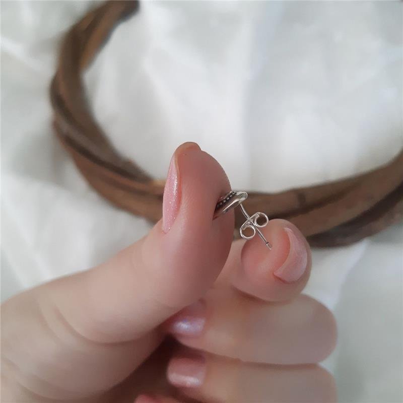 BRINCO PRATA 925 CORAÇÃO LISO COM ZIRCÔNIA NO MEIO