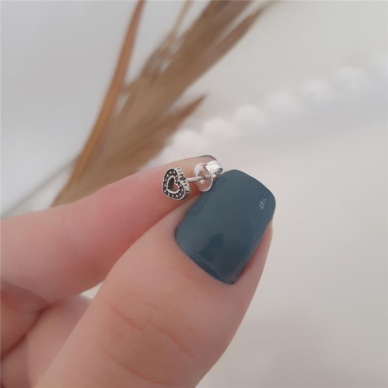 BRINCO PRATA 925 CORAÇÃO TRABALHADO PEQUENO