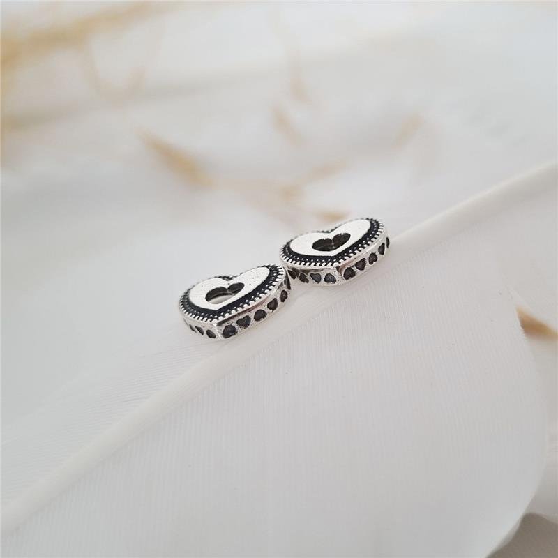 BRINCO PRATA 925 CORAÇÃO TRÊS CAMADAS