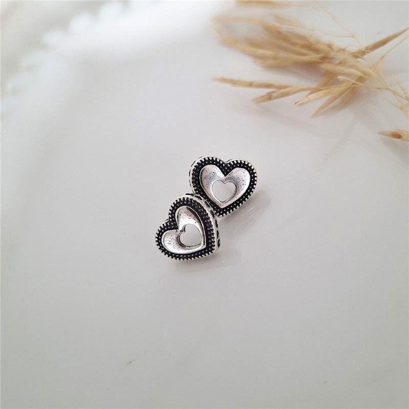 BRINCO PRATA 925 CORAÇÃO TRÊS CAMADAS