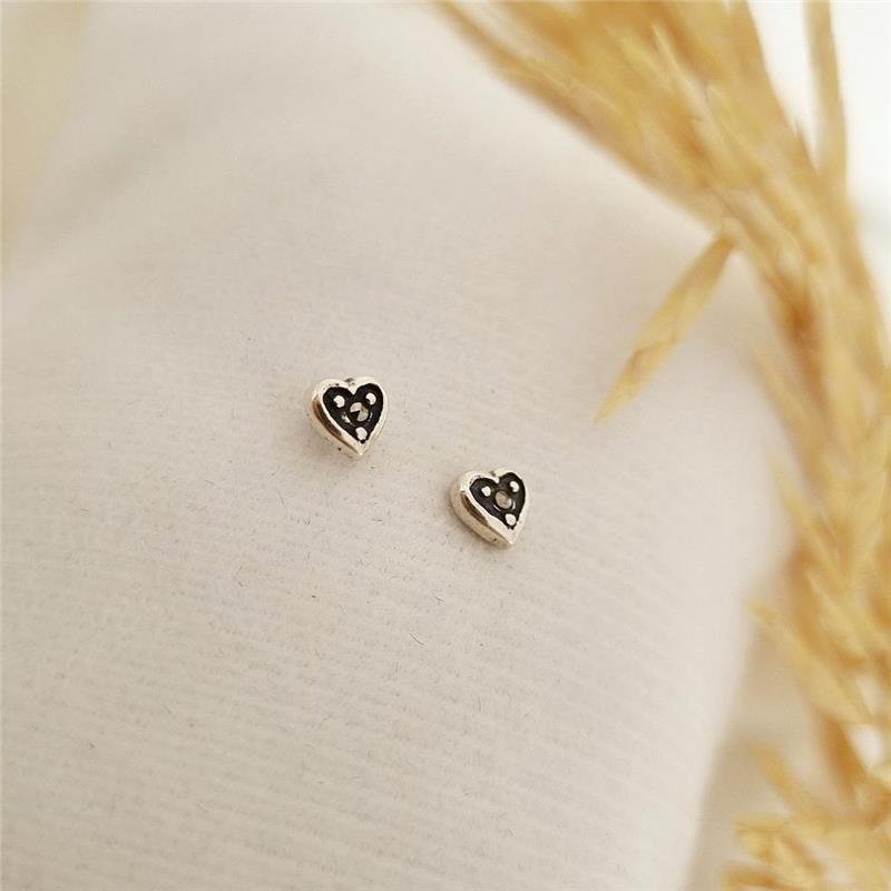 BRINCO PRATA 925 CORAÇÃOZINHO COM PEDRA