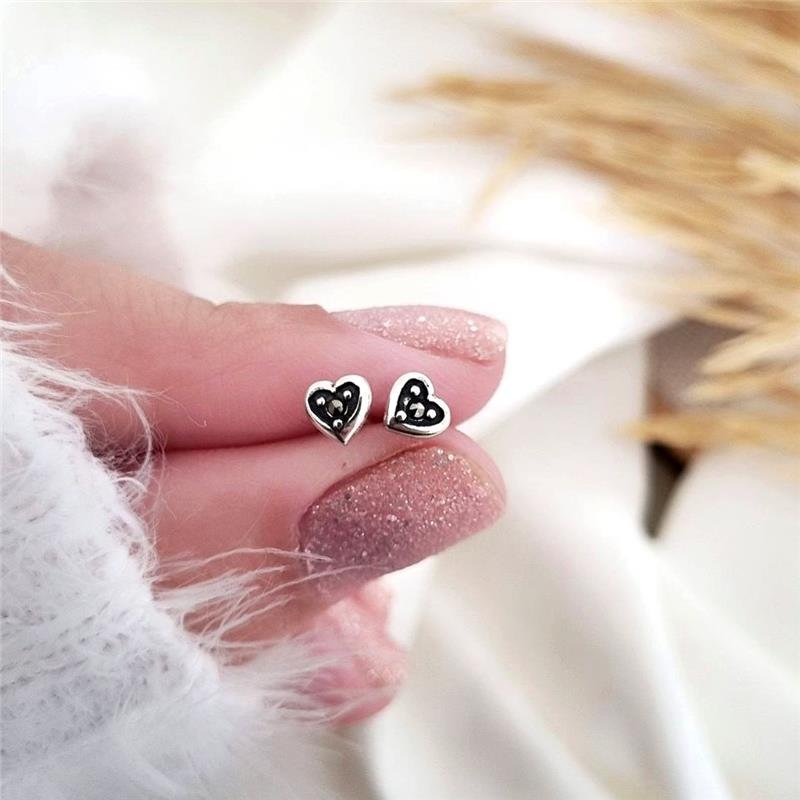 BRINCO PRATA 925 CORAÇÃOZINHO COM PEDRA