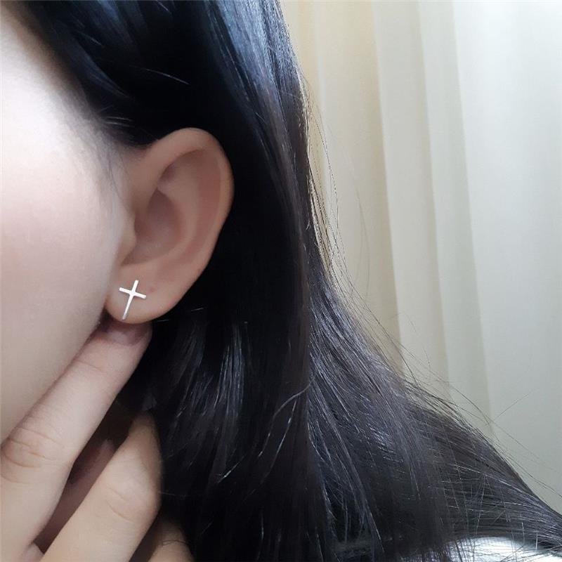 BRINCO PRATA 925 CRUZ LISA MÉDIA