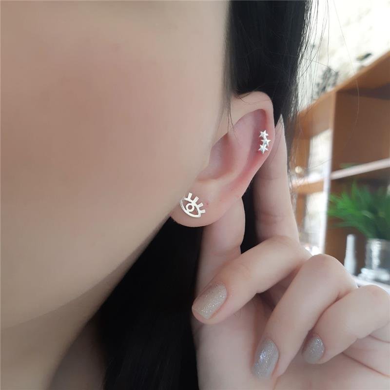 BRINCO PRATA 925 EAR CUFF 3 ESTRELAS UNIDAS LISA