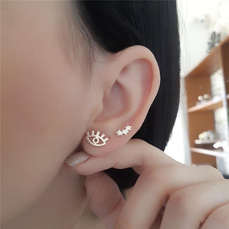 BRINCO PRATA 925 EAR CUFF 3 ESTRELAS UNIDAS LISA