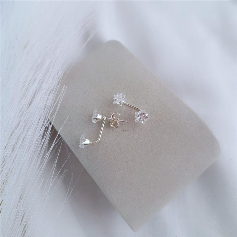 BRINCO PRATA 925 EAR JACKET PONTO LUZ ESTRELA