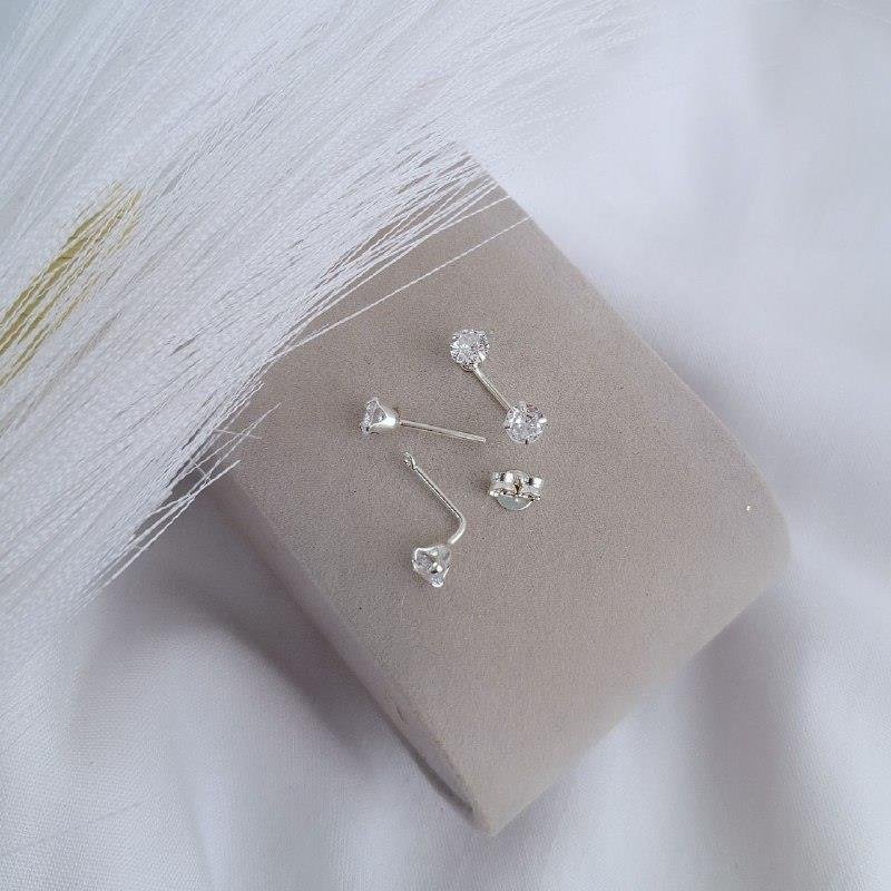 BRINCO PRATA 925 EAR JACKET PONTO LUZ REDONDO