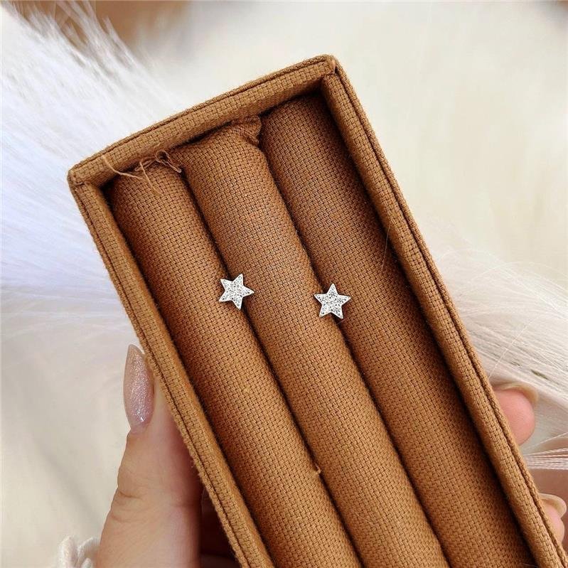 BRINCO PRATA 925 ESTRELA COM MICROCRAVAÇÃO