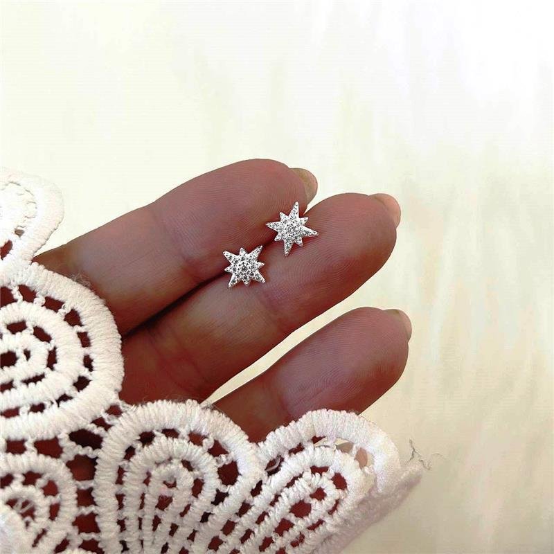 BRINCO PRATA 925 ESTRELA OITO PONTAS