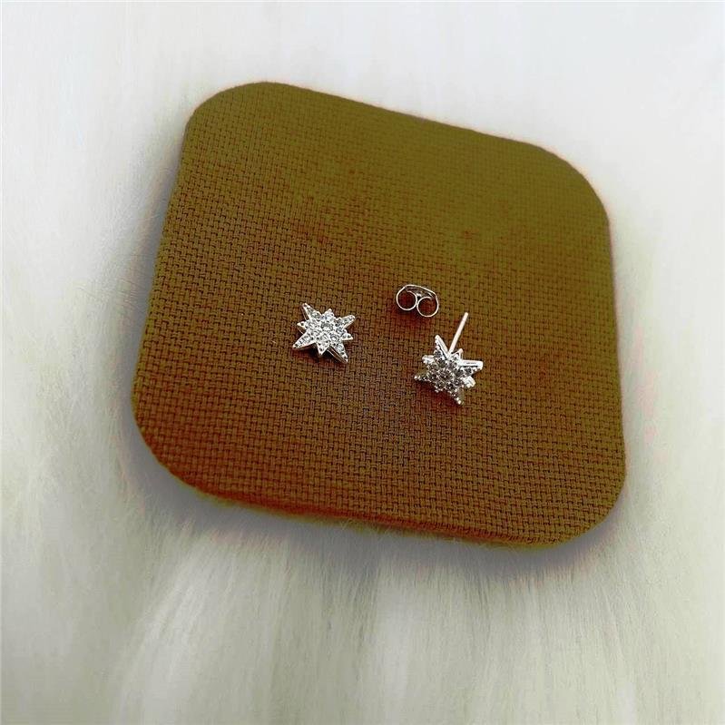 BRINCO PRATA 925 ESTRELA OITO PONTAS