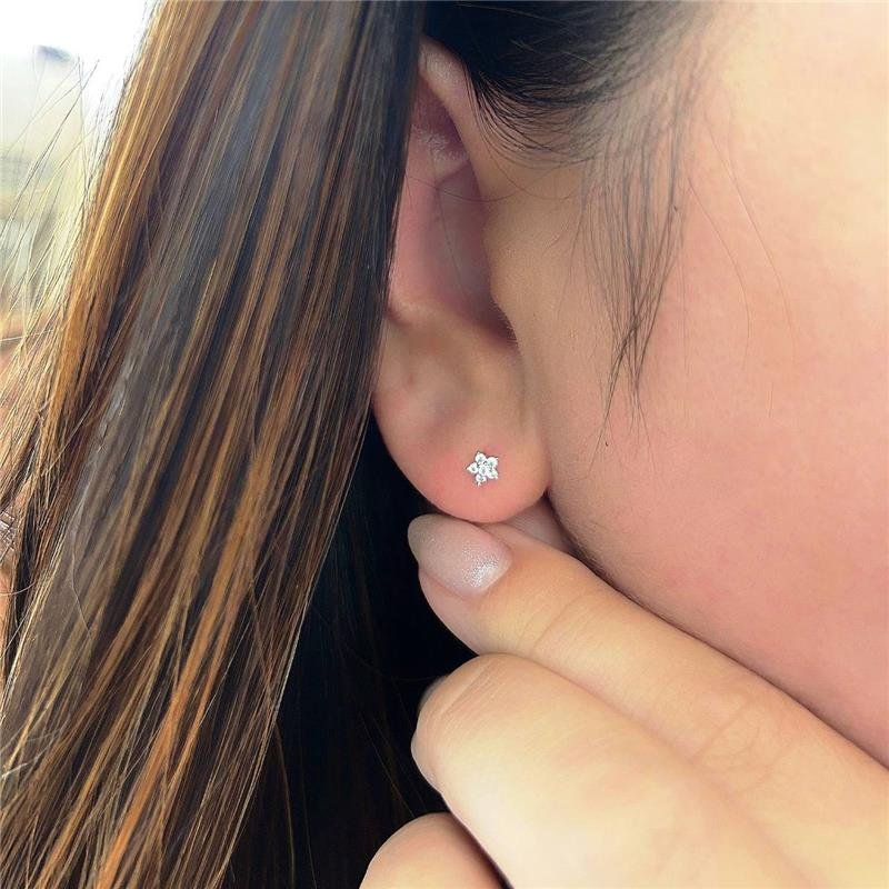 BRINCO PRATA 925 ESTRELA PEQUENA