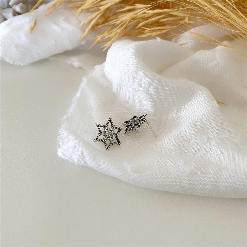 BRINCO PRATA 925 ESTRELA SEIS PONTAS COM PEDRA